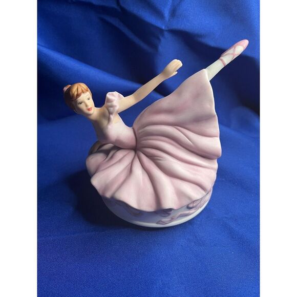 Schmid Ceramic Ballerina‎ Rotating Music Box 1988 (T65) - Picture 1 of 7